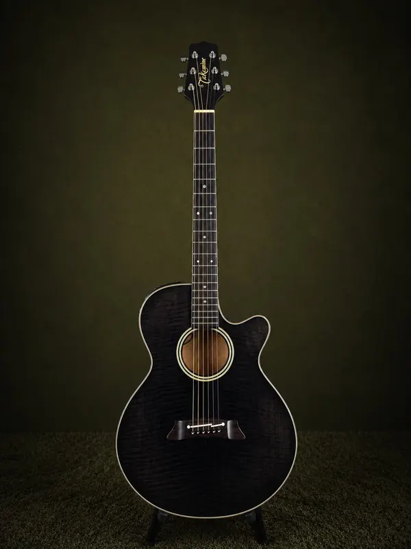 Takamine EG341SC — folk cutaway, preto flamed